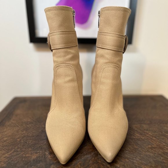 Gianvito Rossi Miller buckled twill ankle boots - Picture 3 of 8